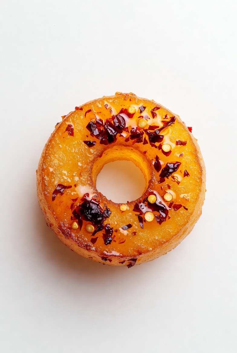 Chili Crisp Butter Ring with red chili flakes and glossy oil