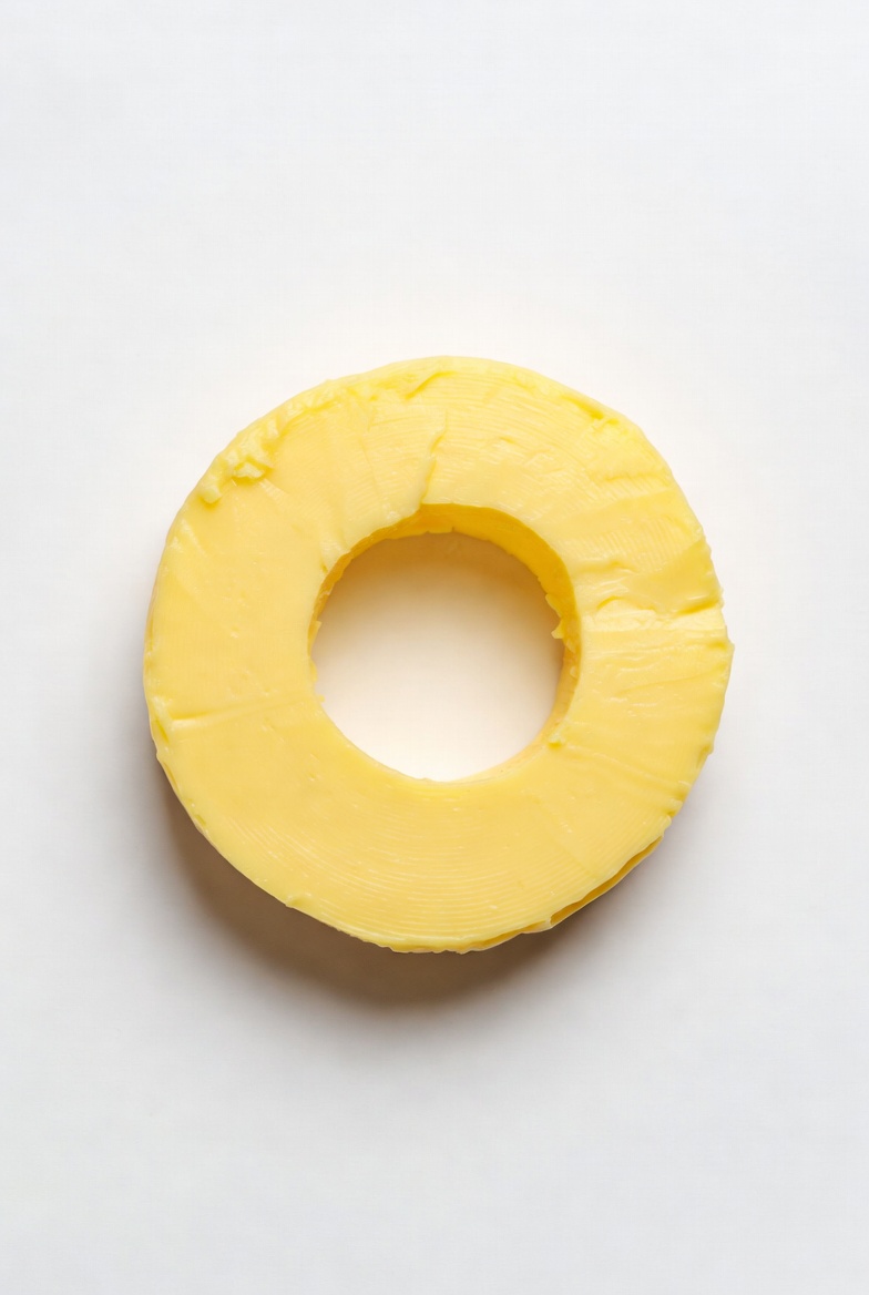 Classic Plain Butter Ring - smooth golden yellow with center hole